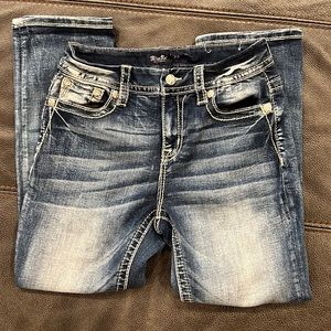 Miss Me Curvy Crop American Flag